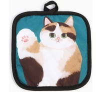 Прихватка Доляна Котики Василий 17x17 см 100% полиэстер 9437947