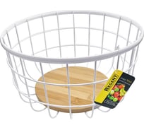 Фруктовница Regent inox Linea TRINA 24x13 см крашеный стальной пруток бамбук 93-TR-01-25