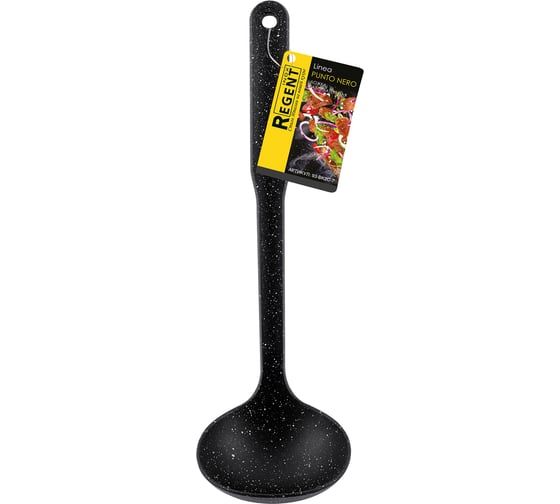Ложка разливательная 31x9 см Linea PUNTO NERO Regent inox 93-BK2C-7
