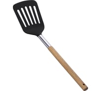 Лопатка кулинарная с прорезями 33.8x8.8 см (нейлон нерж. сталь акация) Linea ACACIA Regent inox 93-TO-AC-04
