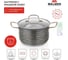 Кастрюля Walmer Sandy 20x12.5 см 3 л с крышкой серая W11232012 7