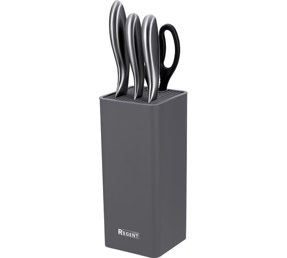 Подставка для ножей и ножниц Regent Inox 23x10 см Linea BLOCK 93-KN-WB-24