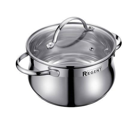 Кастрюля Regent Inox со стеклянной крышкой 5.8 л 24x13 см Linea MONICA 93-Mon-05