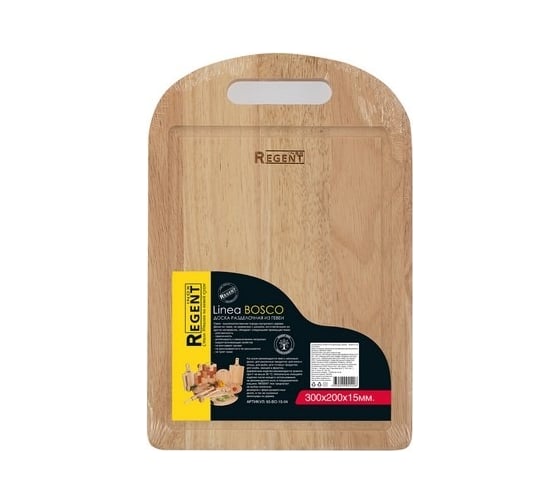 Доска разделочная Regent Inox прямоугольная 30x20x1.5 см Linea Bosco 93-BO-15-04