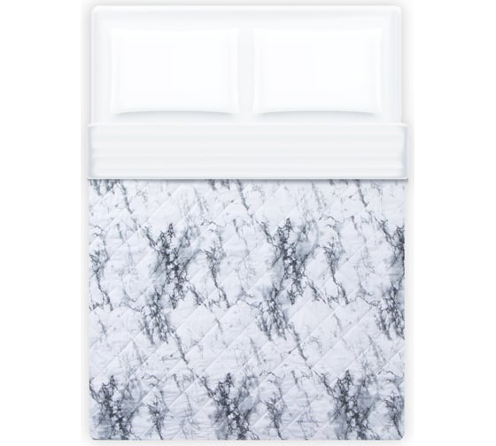 Покрывало LoveLife 2-спальное White marble 180x210±5 см микрофайбер 100% полиэстер 10205644