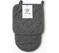 Кухонный набор Этель ECO grey варежка 15x28 см прихватка 19x19 см 100% лен 245 г/кв. м 10179634
