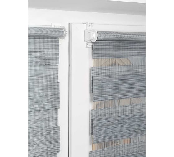 Рулонная штора LM DECOR День-Ночь LB 22-08 стальной, 140x170 см 2208140