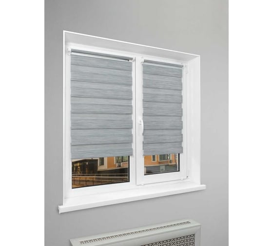 Рулонная штора LM DECOR День-Ночь LB 22-08 стальной, 160x170 см 2208160