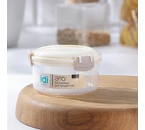 Комплект круглых контейнеров для продуктов Idiland Modena 0.4 л х 3 шт., с защелками, светло-бежевый 241103925/01