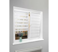 Рулонная штора LM DECOR День-Ночь LB 11-13 белоснежный, 64x215 см 1113064215