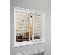 Рулонная штора LM DECOR День-Ночь LB 22-02 светло-бежевый, 200x185 см 2202200