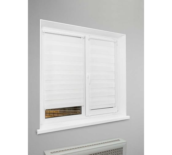 Рулонная штора LM DECOR День-Ночь LB 54-01 перламутровый, 67x160 см 5401067