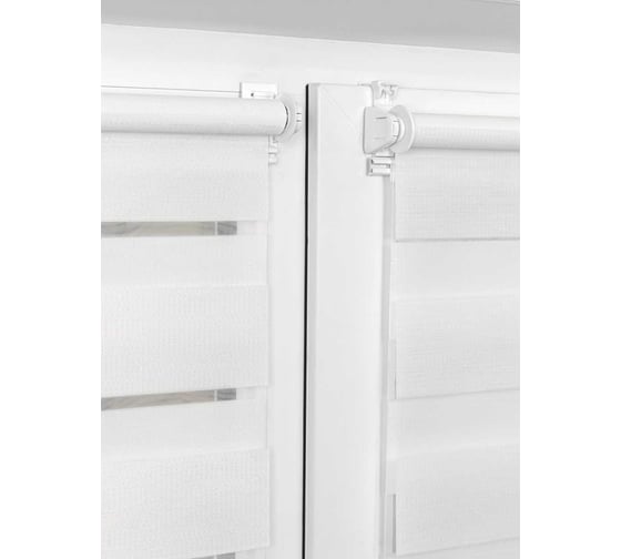 Рулонная штора LM DECOR День-Ночь LB 54-01 перламутровый, 67x160 см 5401067
