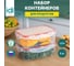 Комплект прямоугольных контейнеров для продуктов Idiland Modena 1.5 л х 2 шт., с защелками, бесцветный 241102606/03 2