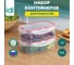 Комплект прямоугольных контейнеров для продуктов Idiland Modena 1 л х 2 шт., с защелками, бесцветный 241102406/03 2
