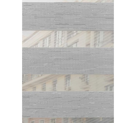 Рулонная штора LM DECOR День-Ночь LB 54-02 серебристый, 90x160 см 5402090