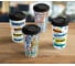 Комплект стаканов с крышкой Idiland IZI-GO 550 мл х 4 шт., с декором, черный 241115030/01 1