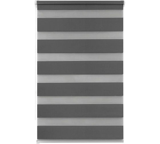 Рулонная штора LM DECOR День-Ночь LB 11-10 графитовый, 150x170 см 1110150