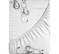 Простыня на резинке Ночь нежна Багира комп. 70306-1, бязь 120 гр., 160x200x20, полоса новая 4660056153998