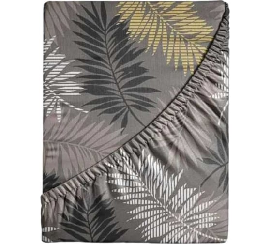 Простыня на резинке Ночь нежна Тропики осн. 70077-1, бязь 120 гр., 180x200x20, полоса новая 4660056089303 1