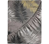 Простыня на резинке Ночь нежна Тропики осн. 70077-1, бязь 120 гр., 140x200x20, полоса новая 4660056089280