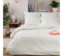 Комплект постельного белья Ночь нежна КПБ Алиша 21305-1+1408-4 Бязь 120 г, 2 спальный евро 70x70 2 шт стандарт 4660056212107