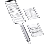 Многофункциональная терка со сменными насадками 3 в 1 35.5x8.5 см Linea SOLIDO Regent inox 93-AC-SO-03