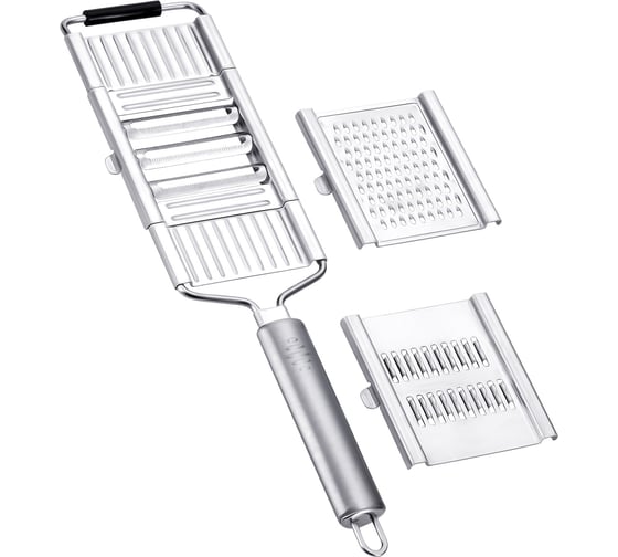 Многофункциональная терка со сменными насадками 3 в 1 35.5x8.5 см Linea SOLIDO Regent inox 93-AC-SO-03