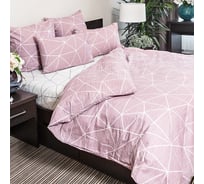 Комплект постельного белья Ночь нежна Грань (брусн.) 7352-1+7353-1 поплин, 2 спальное, евро, 70x70 см, стандарт 4650093375491