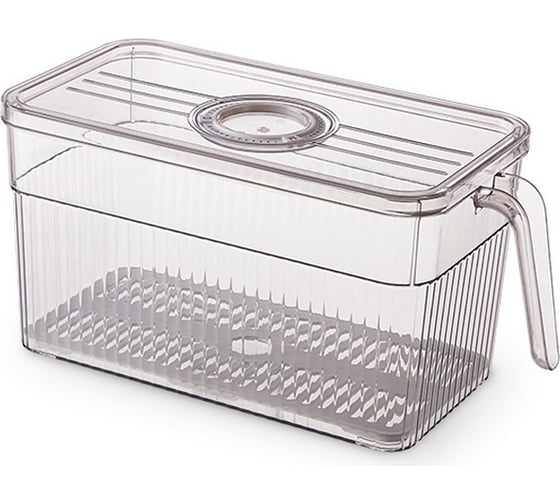 Пищевой контейнер для хранения IHome из ПЭТ, с крышкой и ручкой, 29.5x13.3x13.5 см, с установкой даты SY-7048(S) 1