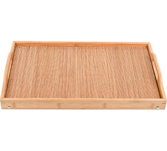 Поднос из бамбука с ручками и ножками SanTrade LaKelly SM-TJ5030P 50x30x3.5 см 6556