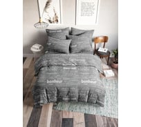 Комплект постельного белья Ночь нежна Письма 7420-1 бязь, 120 г, 2 спальное, евро, 70x70 см, стандарт 4650093375941