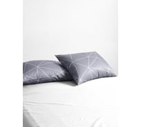 Наволочка Ночь нежна Грань (серый) 7352-2 Поплин 70x70 (2) полоса новая 4660056041479