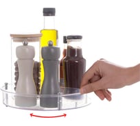 Полка вращающаяся PRIMANOVA 1 ярус (прозрачный). Размер: D23хH4,5 см, акрил M-E64-16-1K