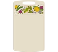 Комплект досок разделочных Idiland Bergamo прямоугольных (260x155x3,5мм, 335x220x4мм) (светло-бежевый) 241107025/01