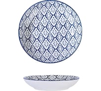 Тарелка Homium Kitchen Japanese Collection, Очарование, диаметр 20 см, синий/белый plategzhel03