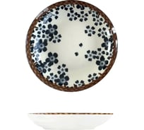 Тарелка Homium Kitchen Japanese Collection, Очарование, диаметр 20 см, синий/белый plategzhel02