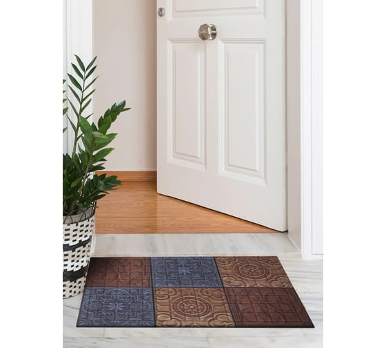 Коврик в прихожую Profiflooring 45x75 см, коричневый, интерьерный 67636