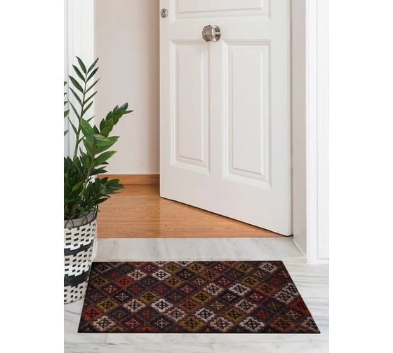 Коврик в прихожую Profiflooring 45x75 см, темно-коричневый, интерьерный 68288