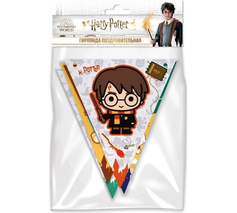 Гирлянда поздравительная ND Play Harry Potter Персонажи флажки чиби 296124