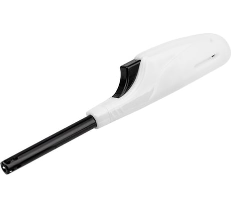 Бытовая газовая пьезозажигалка СОКОЛ СК-306 с классическим пламенем, многоразовая, белая 61-0967