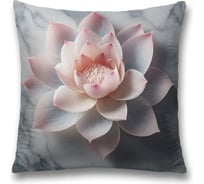 Наволочка декоративная на молнии, чехол на подушку JoyArty "Лотос на мраморе" 45x45 см sl_sd1145