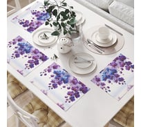 Салфетки на стол для сервировки JoyArty прямоугольные, плейсмат "Орхидеи в цвету", 32x46 см, в комплекте 4шт. np_sd1102