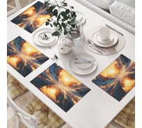 Салфетки на стол для сервировки JoyArty прямоугольные, плейсмат "Закат на озере", 32x46 см, в комплекте 4шт. np_sd1043