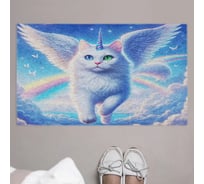 Придверный коврик в прихожую с принтом JoyArty Мифический кот 45х75 см door_429909