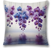 Декоративная наволочка на молнии, чехол на подушку JoyArty Орхидеи в цвету 45x45 см sl_sd1102