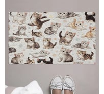 Коврик придверный JoyArty в прихожую с принтом Котятки 45х75 см door_429898