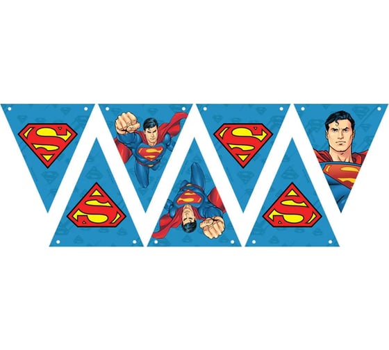 Поздравительная гирлянда ND Play Superman Персонажи флажки 286206