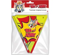 Поздравительная гирлянда ND Play Tom Jerry Персонажи флажки 286135