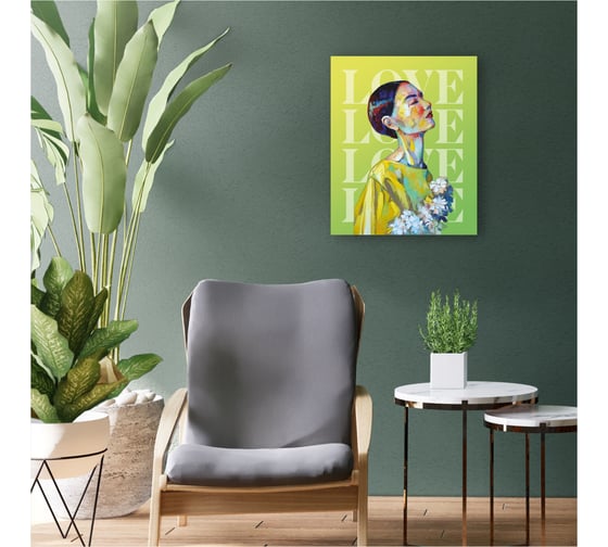 Картина Симфония Девушка в мечтах 40x50 см 1-256